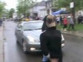 Girl jumps into car at Palmer Fest