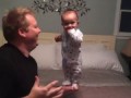 Balancing Baby Laughing with dad
