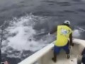 Рыба утаскивает рыбака в воду - подборка