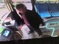 Alleged drunk man on bus get brutal kick from other passenger after provoking driver