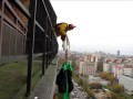 Russian base jumping - парень прыгнул с парашутом
