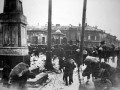 9.Сооружение баррикад у Калинкина моста 1919 г.