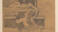 Stanisław Wyspiański (1869–1907).Thetis at Zeus's, pencil and coloured pencil drawing.около
