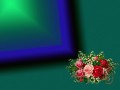 Градиент по цветам. Зелёный конус и розы