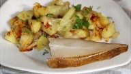 картофель с палтусом