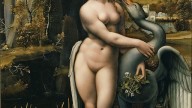Leda and the Swan by Francesco Melzi after a lost painting by Leonardo da Vinci. Galleria degli Uffi
