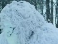 Снежный человек в Минске мешал чистить снег.