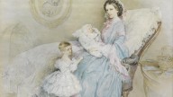 Josef_Kriehuber_Kaiserin_Elisabeth_mit_ihren_Kindern_1858