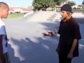Skater Starts Fight He Definitely Can't Finish