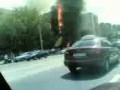 Сильный пожар в Донецке. Горит Рембыттехника