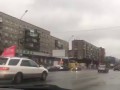 Автомобильный Крестный ход на Пасху по Красному проспекту в Новосибирске