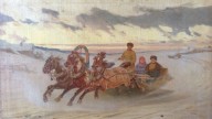 тройке по зимней дороге, 1884