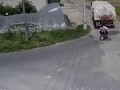 motorcyclists stop in the wrong place
