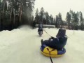 Snow tubing with the motorcycle / На ватрушке за мотоциклом
