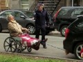 "Зацепер" с собачкой (Man In Wheelchair Gets Pulled By Car Prank)
