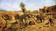 Weeks_Edwin_Lord_Arrival_of_a_Caravan_Outside_The_City_of_Morocco