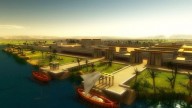 A historical three dimensional reconstruction depicting the lost city of Akhenaten. (Now the ruins o