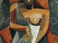 Пикассо, Пабло Женщина с веером (После бала)