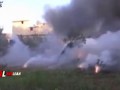 Rebels hell cannon gets a direct hit by Syrian Army artillery shell