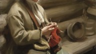 Stickande kulla av Anders Zorn 1901.Цорн Андерс