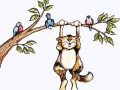 кошка на ветке